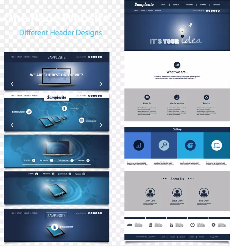 响应式网页设计用户界面设计平面设计网页设计效果图