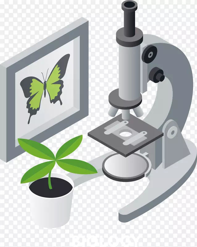 显微镜插图.载体植物和显微镜