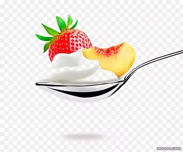 冰淇淋草莓乳酸奶水果酸奶