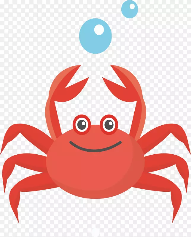 螃蟹卡通画图-可爱的小螃蟹