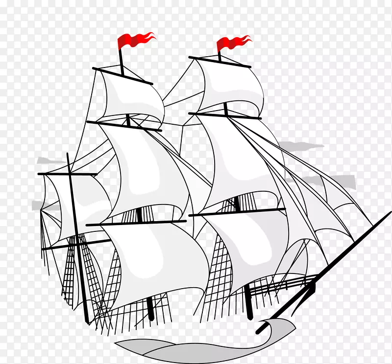 绘制帆船插图.船