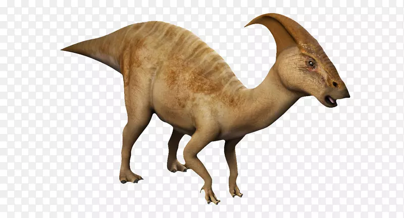 副栉龙恐龙Autodesk 3DS max 3D计算机图形-黄色恐龙3D