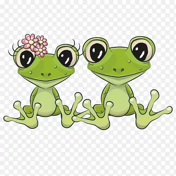 青蛙石膏板-青蛙卡通情侣