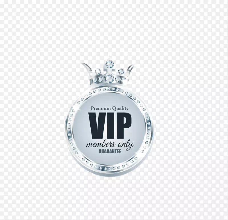 钻石剪贴画-银VIP会员装饰图案