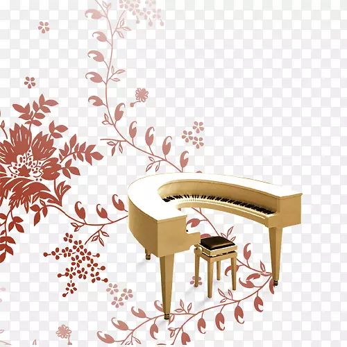钢琴创意.钢琴装饰图案