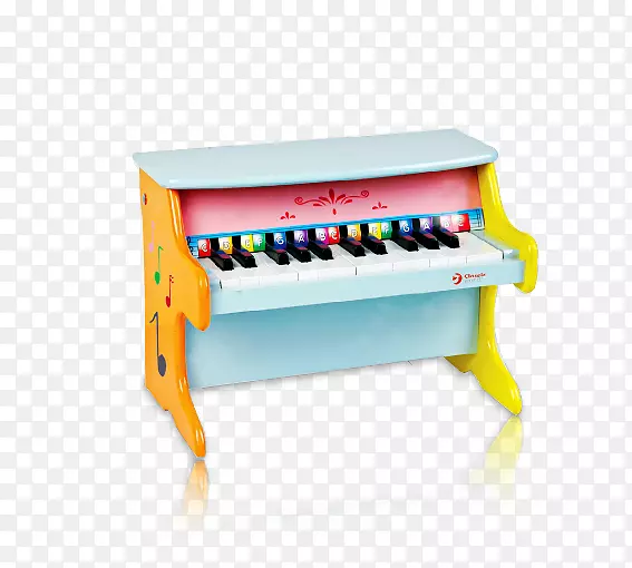 钢琴海报卡通-儿童彩色钢琴