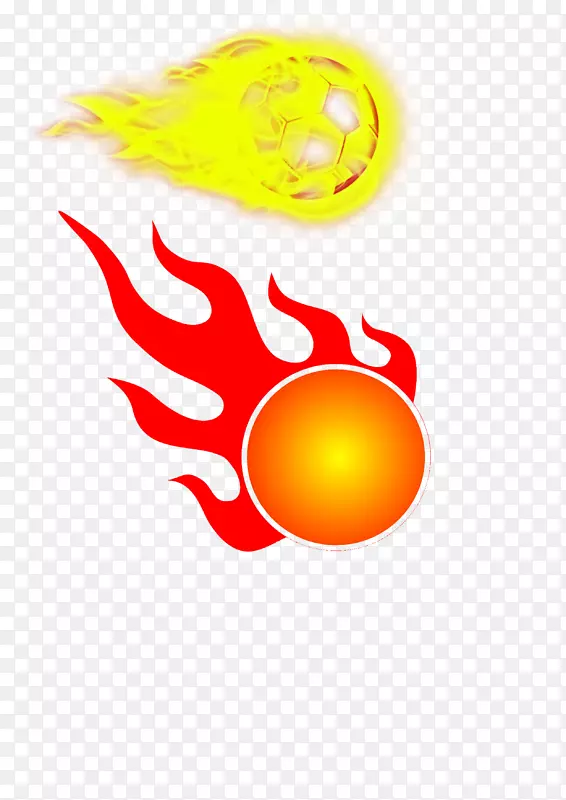 标志火焰图标-火焰足球