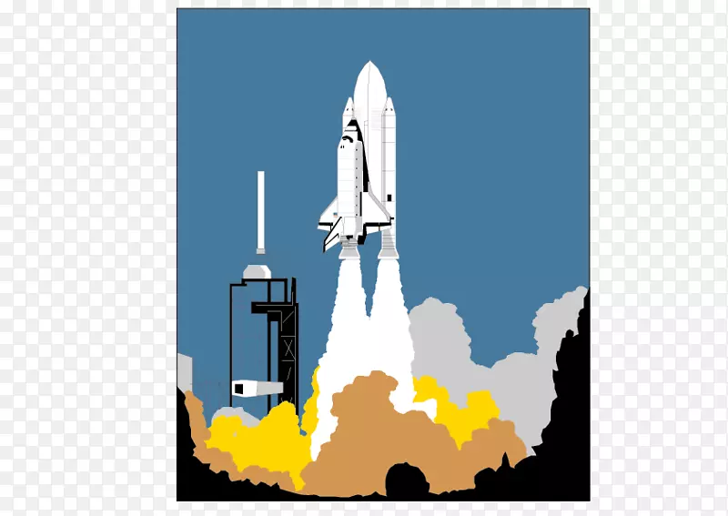 火箭发射台空间发射剪辑艺术-无花果卡通火箭