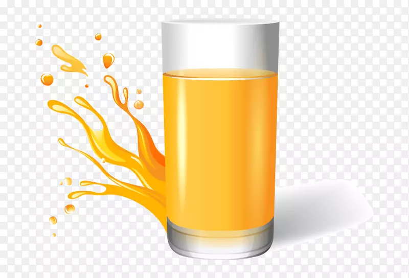 果汁海报创意-橙汁喷溅载体