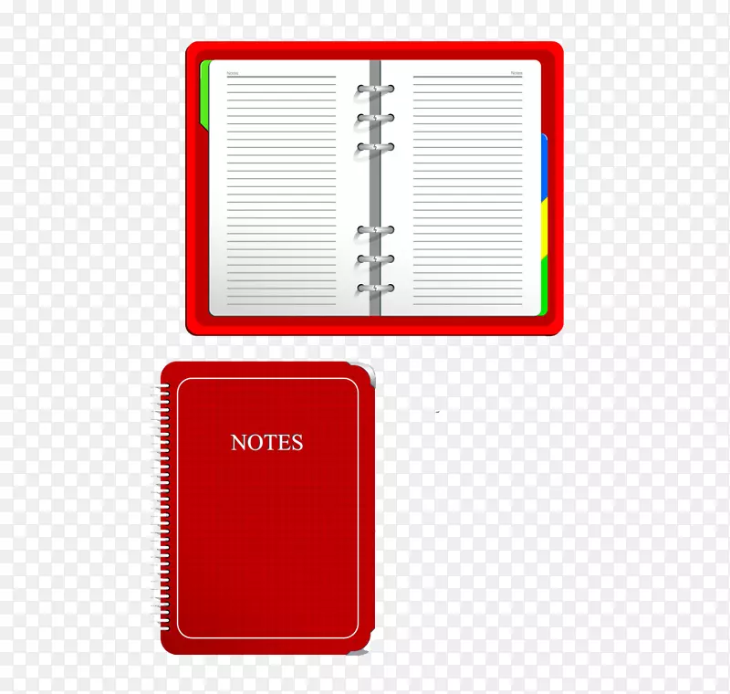 笔记本电脑红色笔记本记事本-红色笔记本记事本