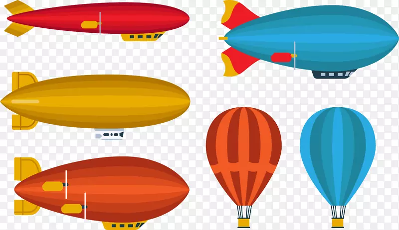 热气球飞机飞艇气球火箭气球装置