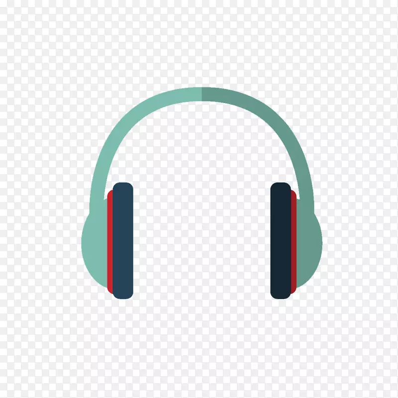 耳机剪辑艺术-绿色耳机创意