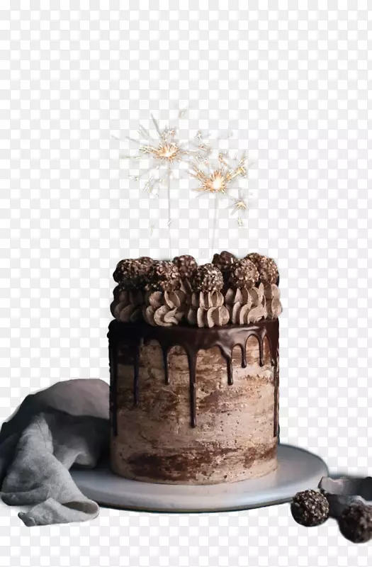 加纳奇巧克力蛋糕生日蛋糕纸杯蛋糕铁氧体巧克力蛋糕-费雷罗巧克力蛋糕