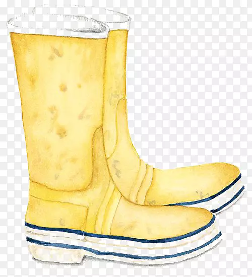 惠灵顿靴子插图-黄色靴子