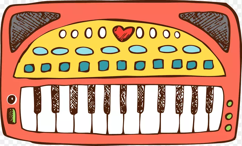 乐器键盘卡通.卡通键盘