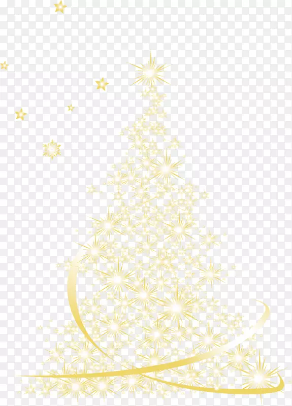 圣诞树图案-金黄圣诞树光效果