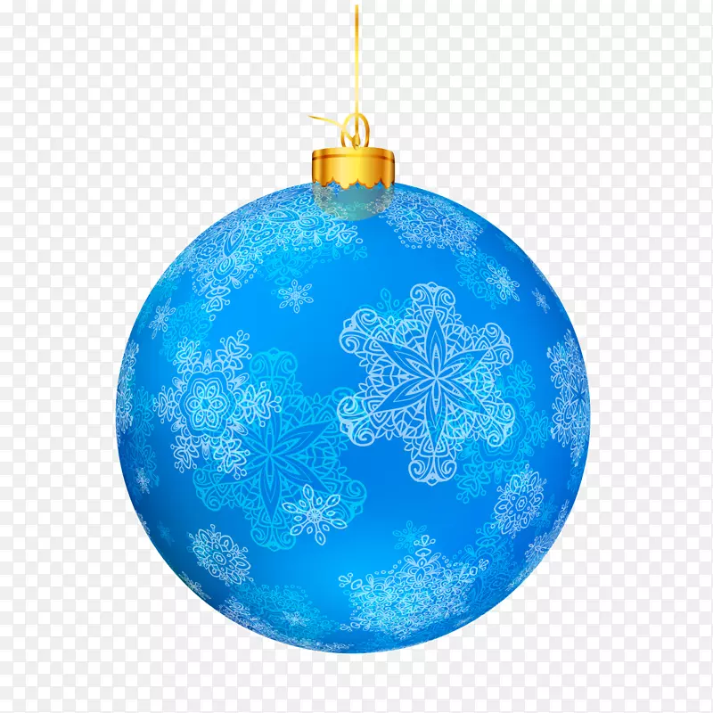 蓝球雪地-蓝色雪花魅力球体