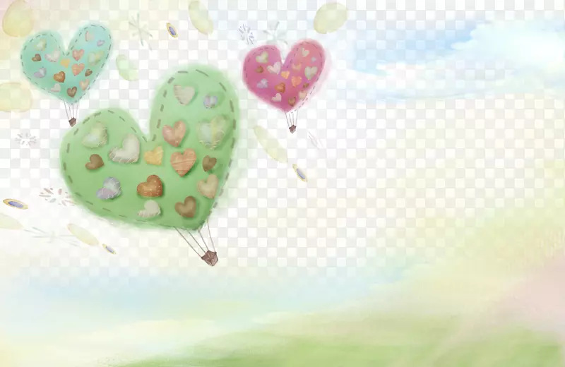 心脏卡通片底部-心脏气球