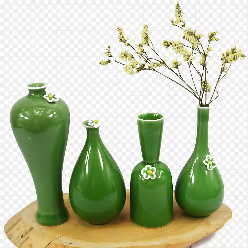 景德镇花瓶陶瓷青瓷瓶支