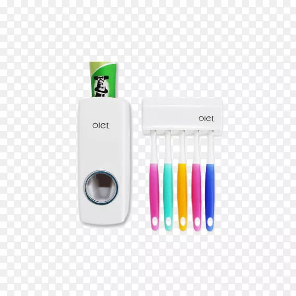 牙膏泵分配器牙刷浴室-双庆祝家庭创意自动牙膏分配器与牙刷架