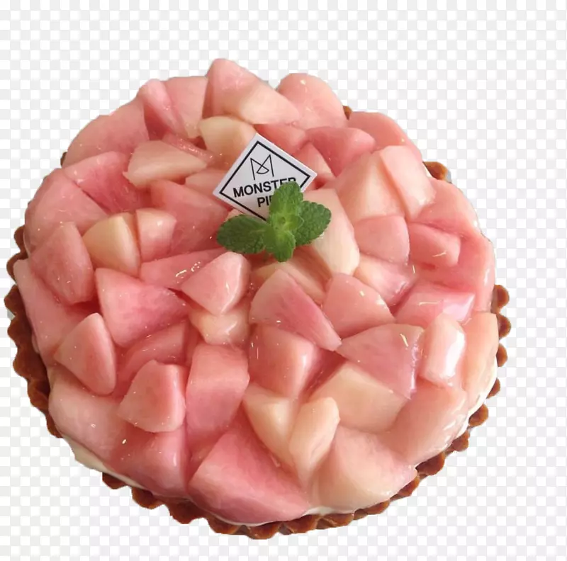 华夫饼甜甜圈馅饼焦糖苹果天使食品蛋糕-桃子图片
