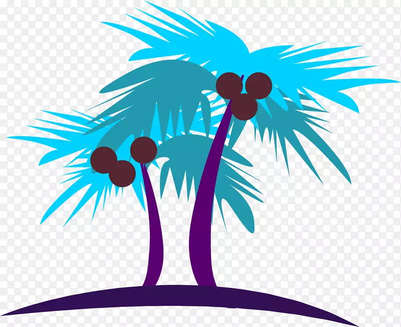 椰子树-椰子树载体材料PNG
