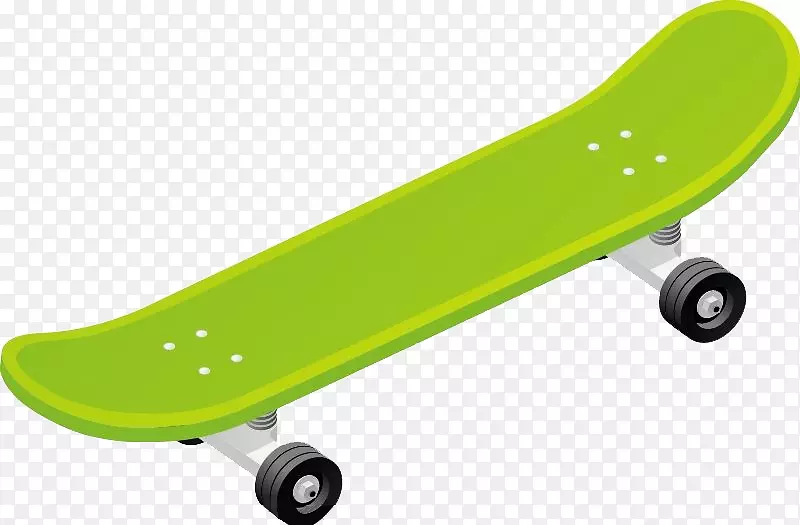 滑板绿轮-绿色滑板