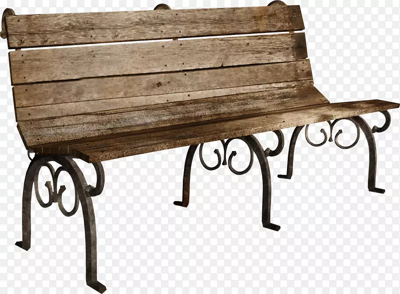 桌椅夹艺术公园长椅