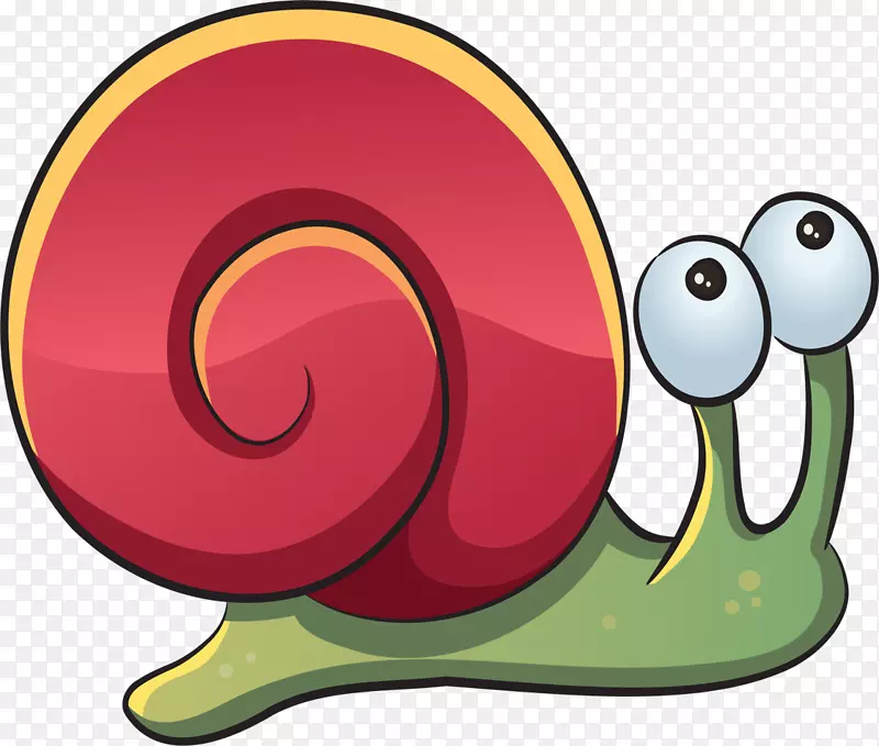 画海螺-卡通蜗牛