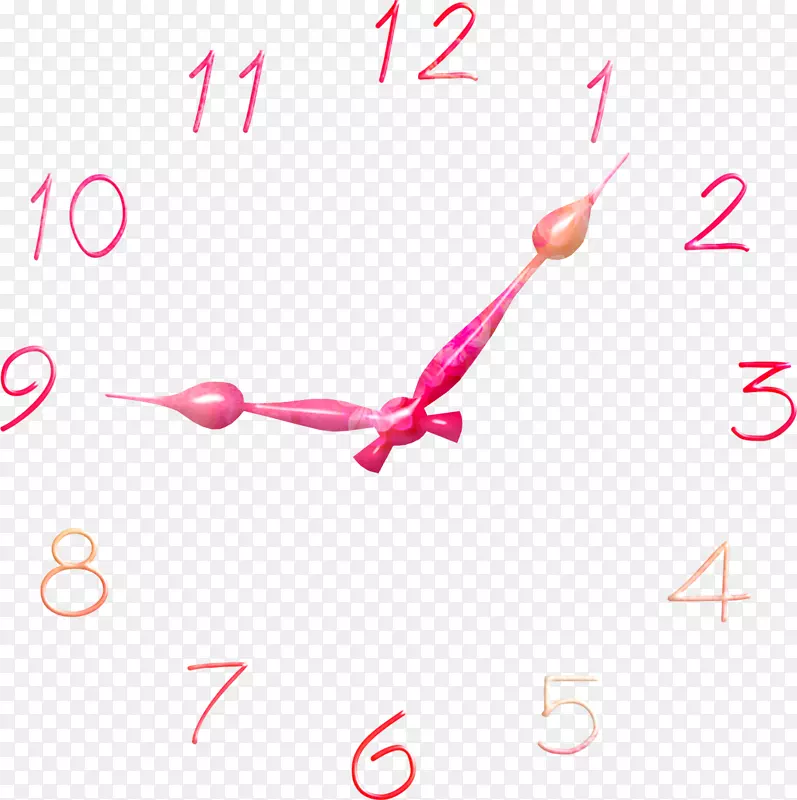 电子钟-粉红色数字钟手