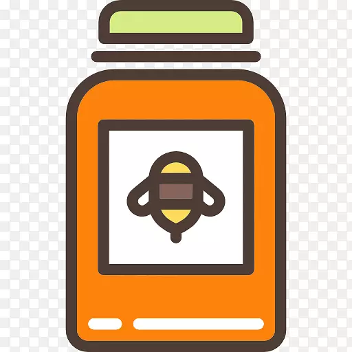 有机食品蜂蜜可伸缩图形图标-蜂蜜