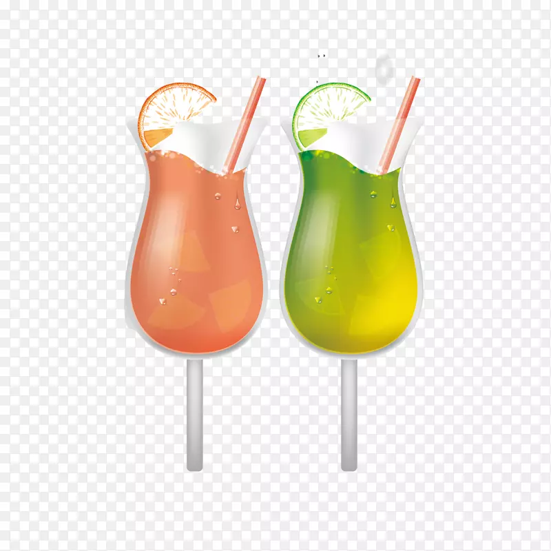 鸡尾酒装饰海风果汁橙汁饮料风格的果汁
