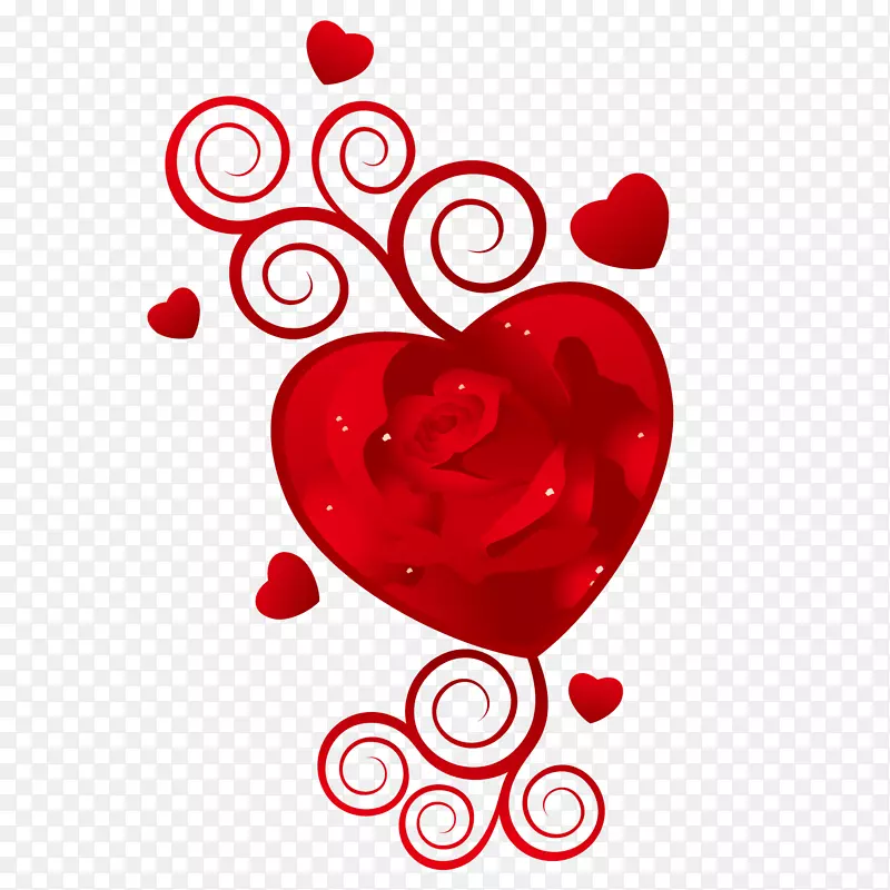 情人节快乐二月十四日祝愿-红玫瑰心