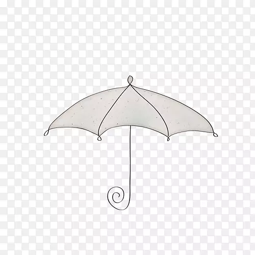 白色雨伞黑色图案伞