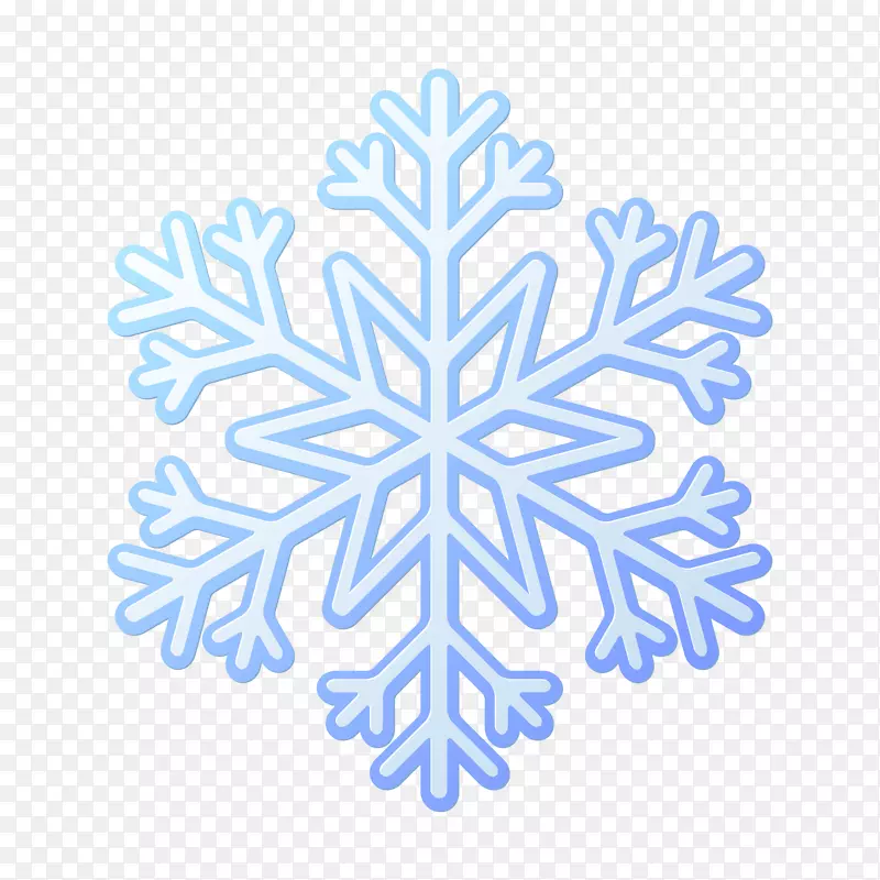 雪花欧式蓝-六角单雪花图案