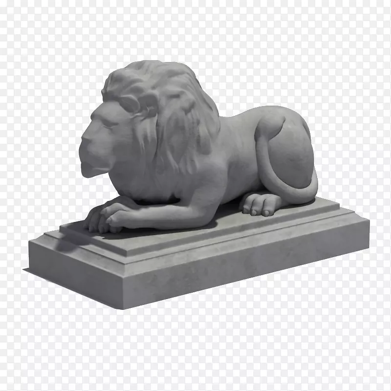 雕塑三维造型雕像Autodesk 3ds max三维计算机图形学-狮子