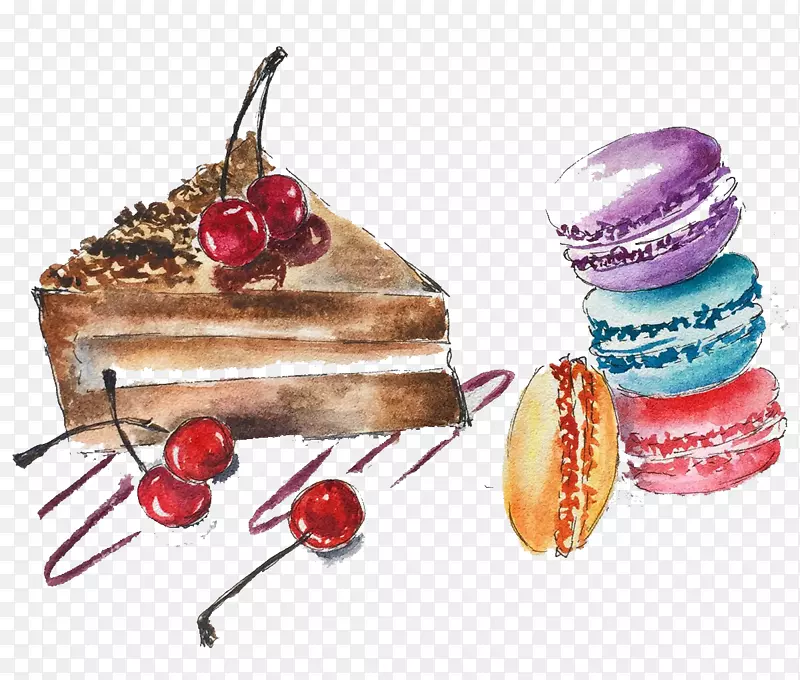 短蛋糕水果蛋糕奶油饼干手绘水果蛋糕饼干