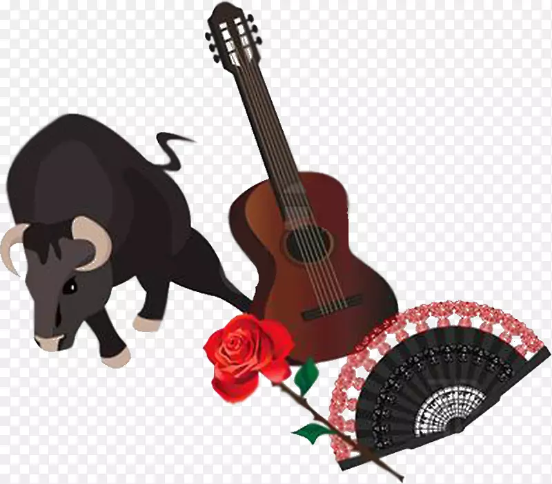 西班牙斗牛-免费剪贴画-吉他