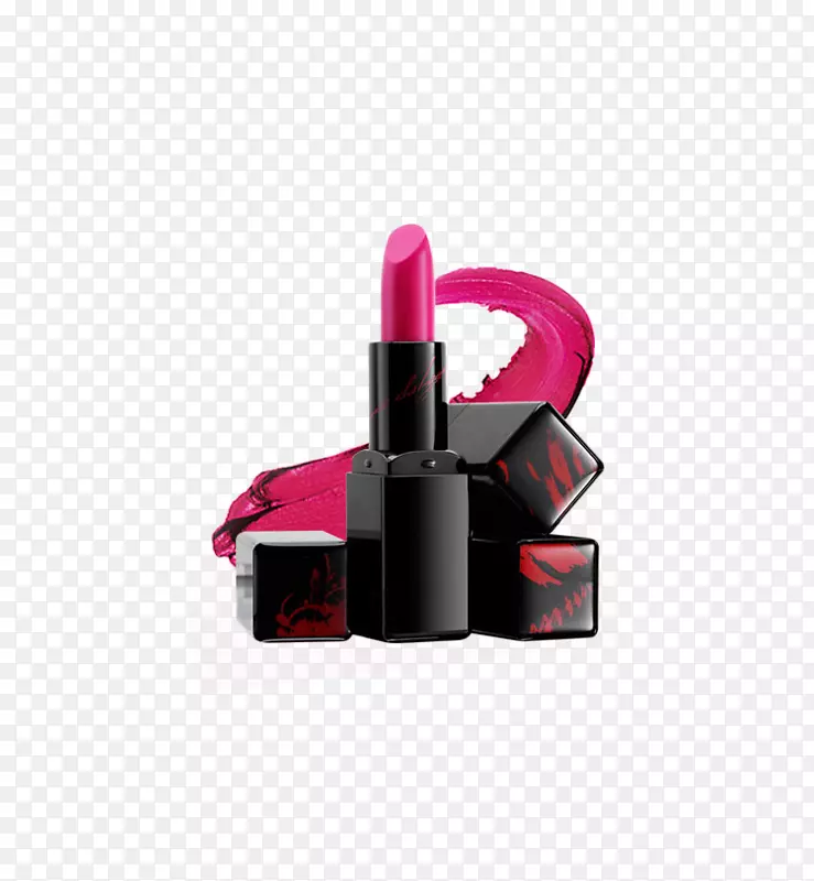 化妆品唇膏紫色粉红色和紫色唇膏化妆品
