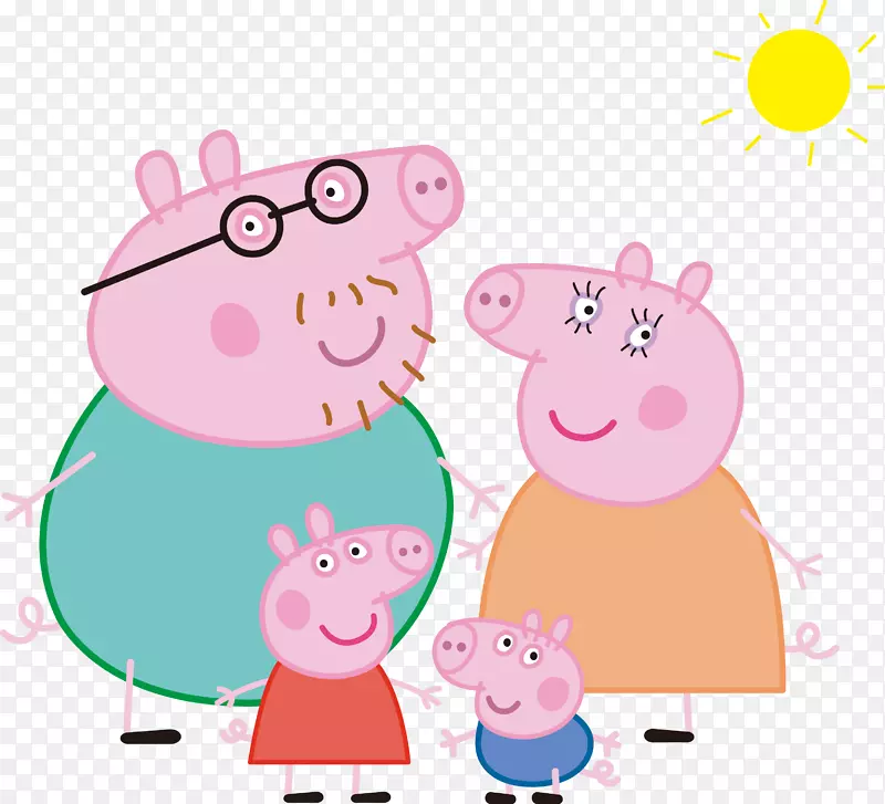 爸爸猪妈妈家猪家庭电视节目“猪载体”