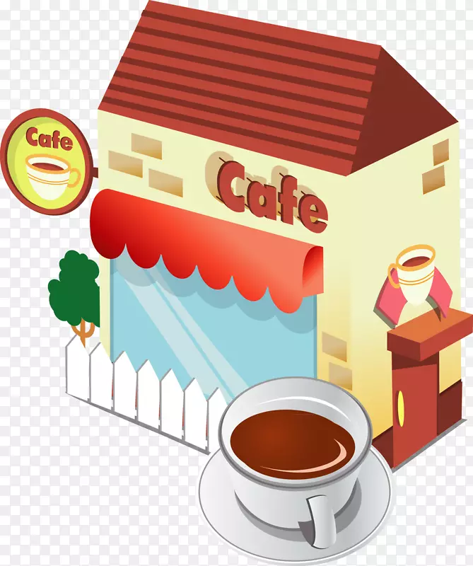 咖啡厅模板-卡通咖啡厅