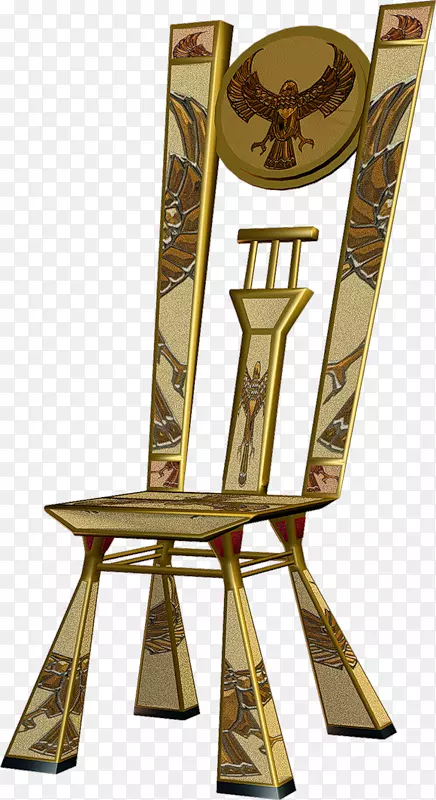 埃及椅子剪贴画-埃及风格复古物件