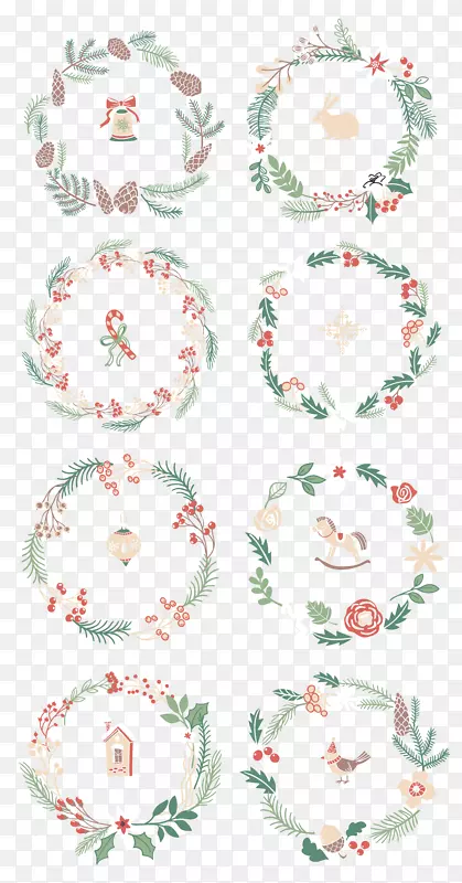 圣诞花环-美丽的花环
