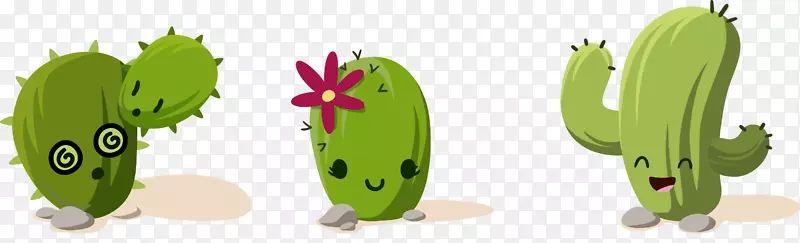 仙人掌科画肉质植物剪贴画卡通仙人掌