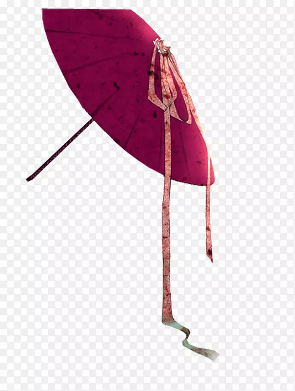 油纸伞百度铁巴插图-红色纸伞
