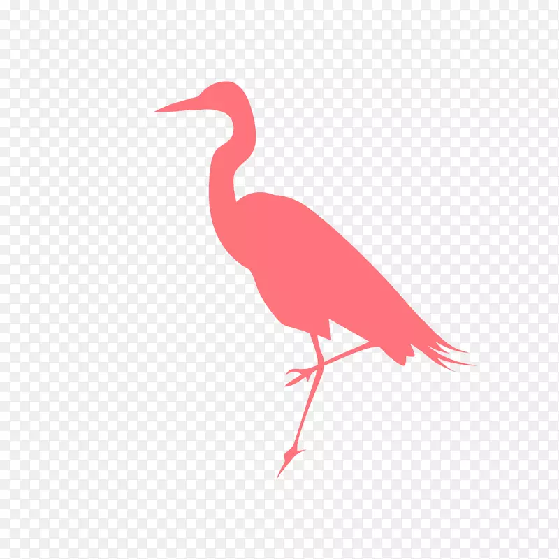 鹤白鹳鹭红抽象鹤