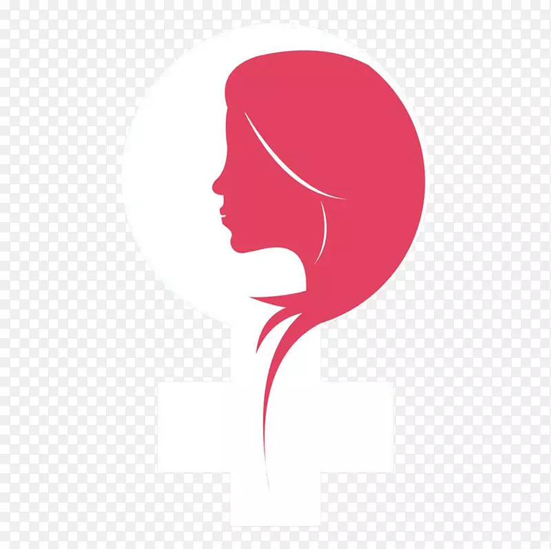 符号女性图标-女性头发符号
