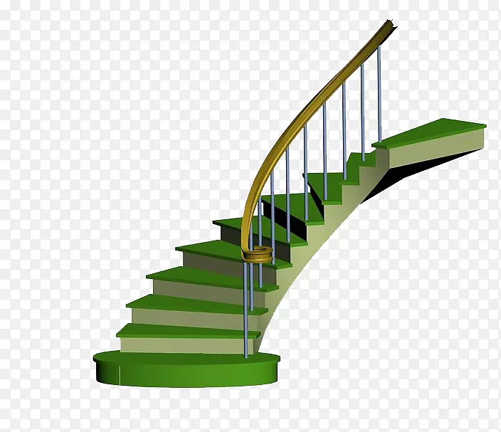 楼梯螺旋绿色-可爱的绿色欧洲旋转楼梯