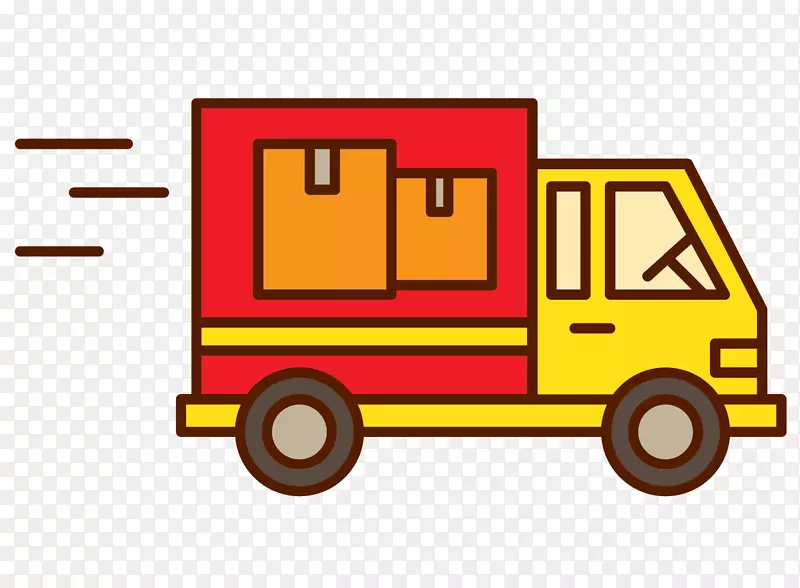 物流货物货运.红色卡车交付物流和货物