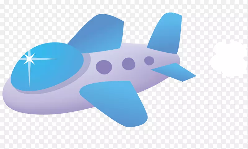 飞机蓝色卡通飞机-蓝色卡通飞机